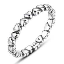 925 Sterling Silver Star & Heart Band Ring