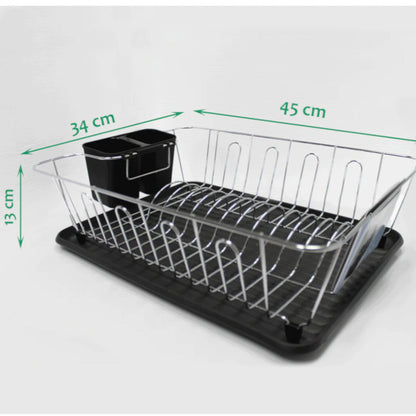 HOME AESTHETICS HA-4401 Dishrack Chrome with Rubbermaid