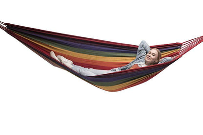 Hamac double de luxe de style brésilien avec support en bambou