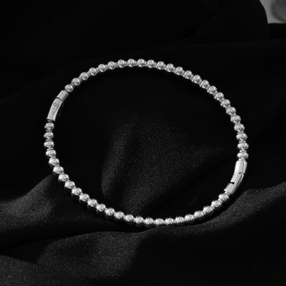 Style HANXI : Bracelet classique à billes en argent