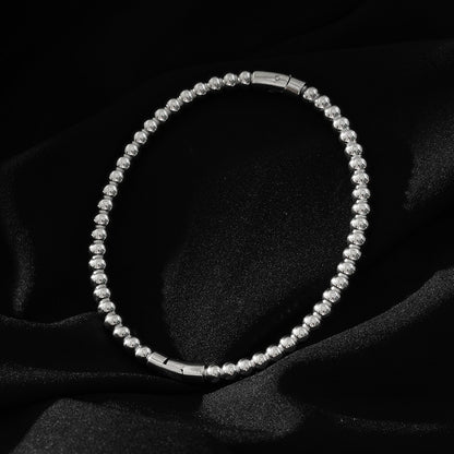 Style HANXI : Bracelet classique à billes en argent