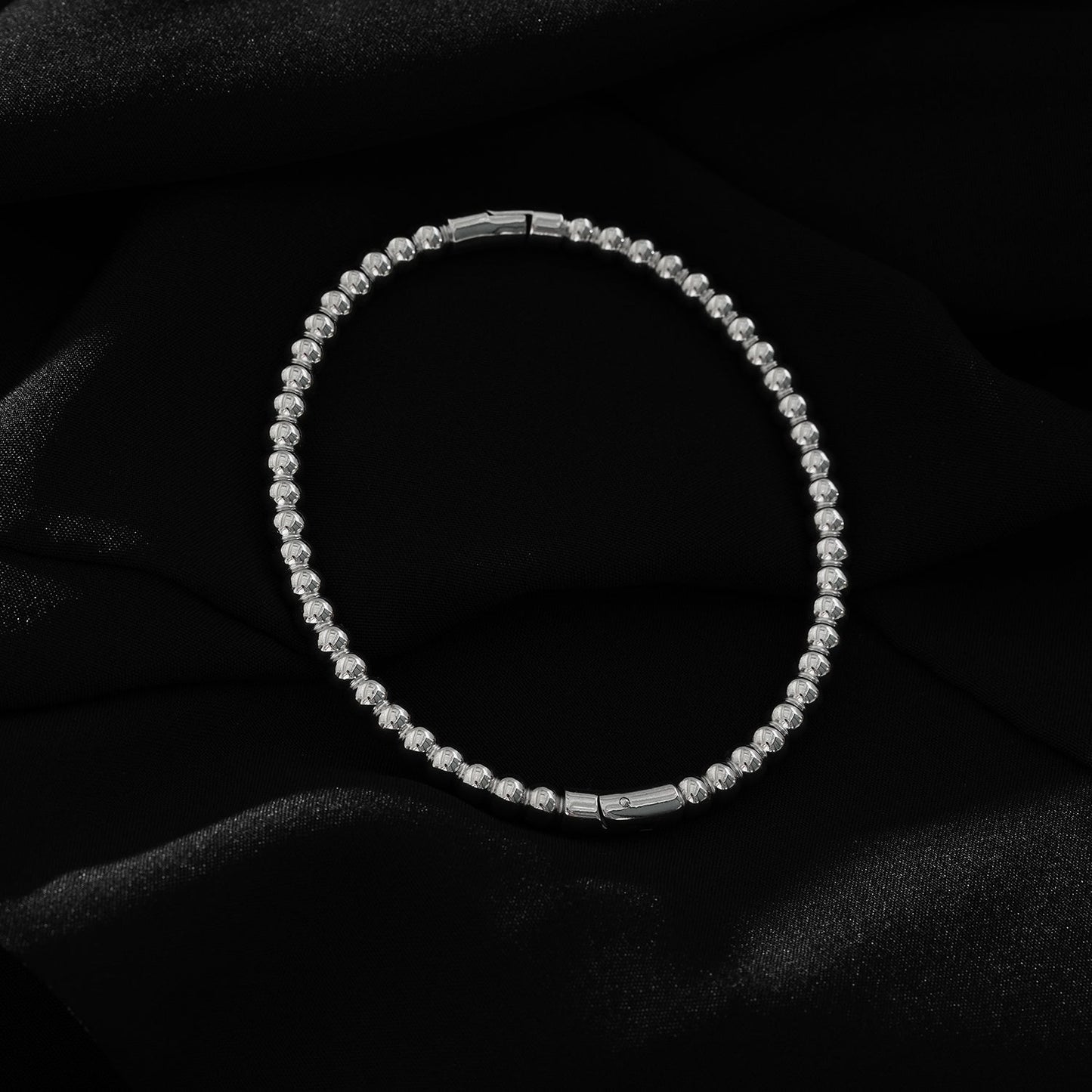 Style HANXI : Bracelet classique à billes en argent