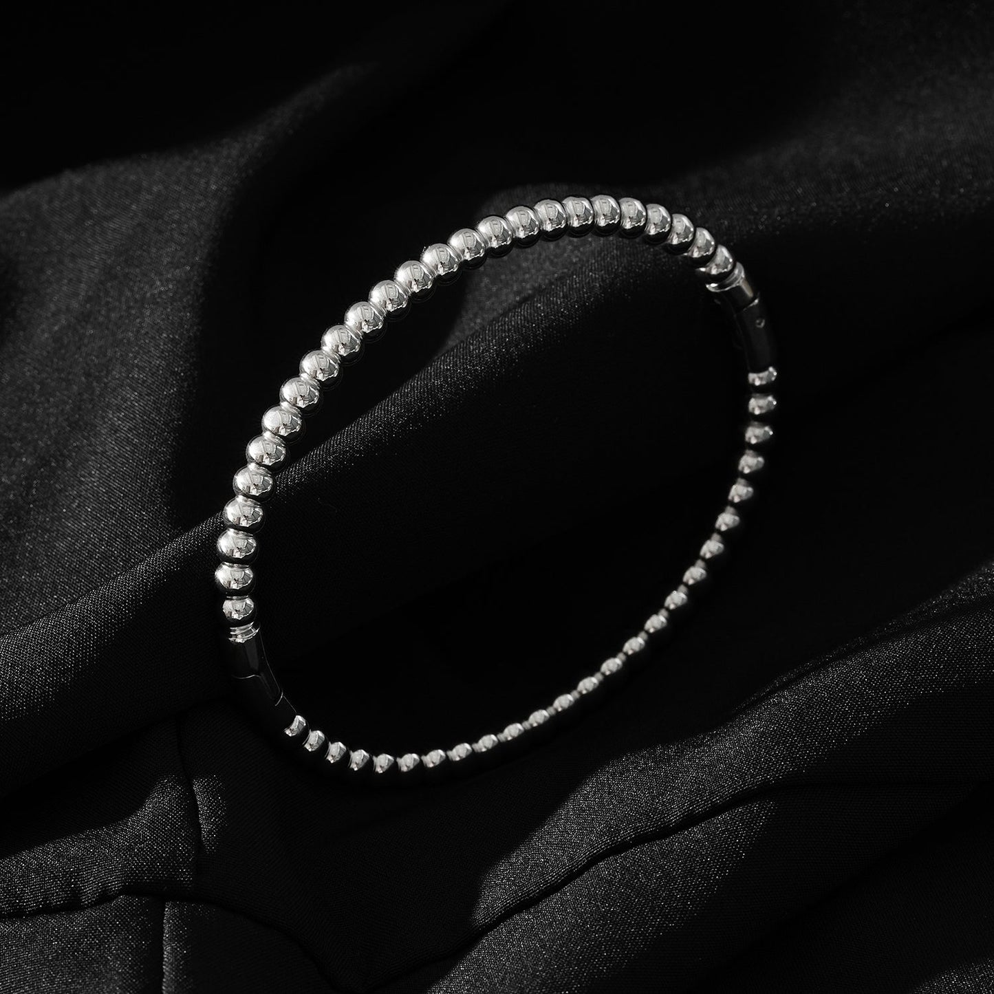 Style HANXI : Bracelet classique à billes en argent