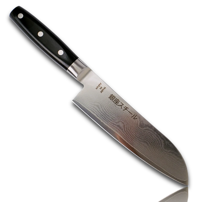 HAYAMI 180 - VG10 - Couteau Santoku en acier Damas 33 couches 180 mm