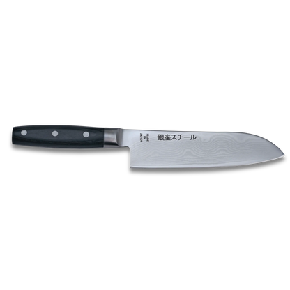 HAYAMI 180 - VG10 - Couteau Santoku en acier Damas 33 couches 180 mm