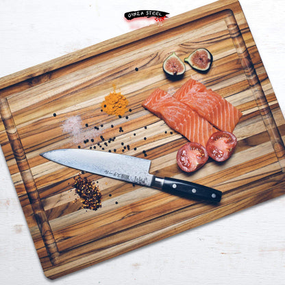 Couteau de chef/Gyuto HAYAMI 200 - Acier Damas 69 couches VG10 - 200 mm