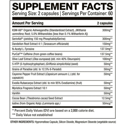 HD Muscle BURNHD, 60 Servings