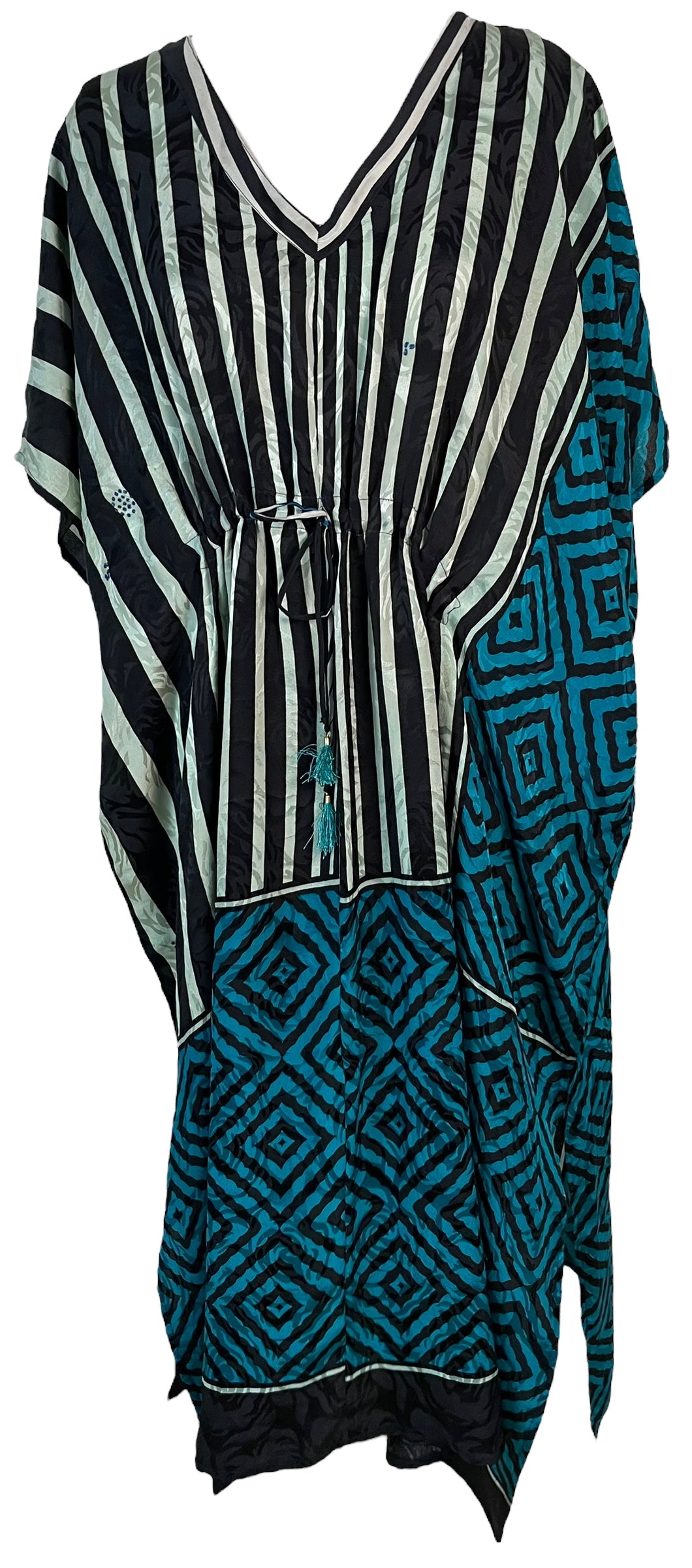 PRC6392 Caftan long Avatar en pure soie