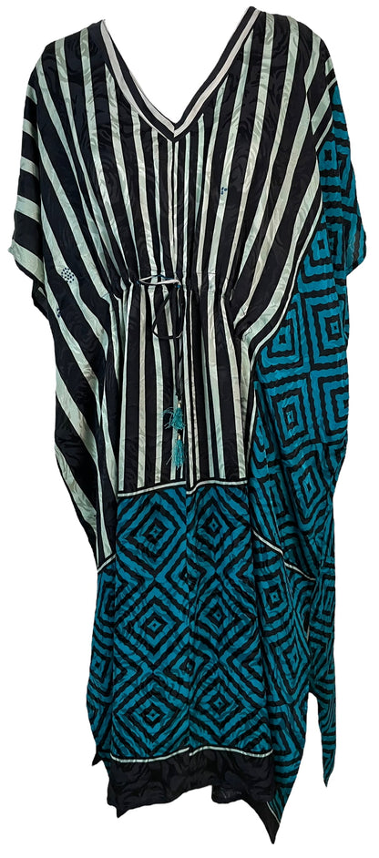 PRC6392 Caftan long Avatar en pure soie