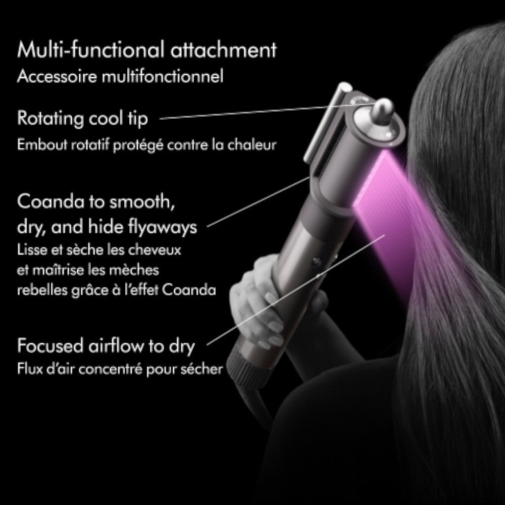 DYSON OFFICIAL OUTLET Airwrap Complete Long Barrel Fuchsia & Nickle- Dyson Refurbished (Excellent) with 1 year warranty