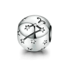 Perles Breloques Vintage en Argent Sterling 925 Signes Astrologiques Douze Constellations pour Bracelet Collier DIY