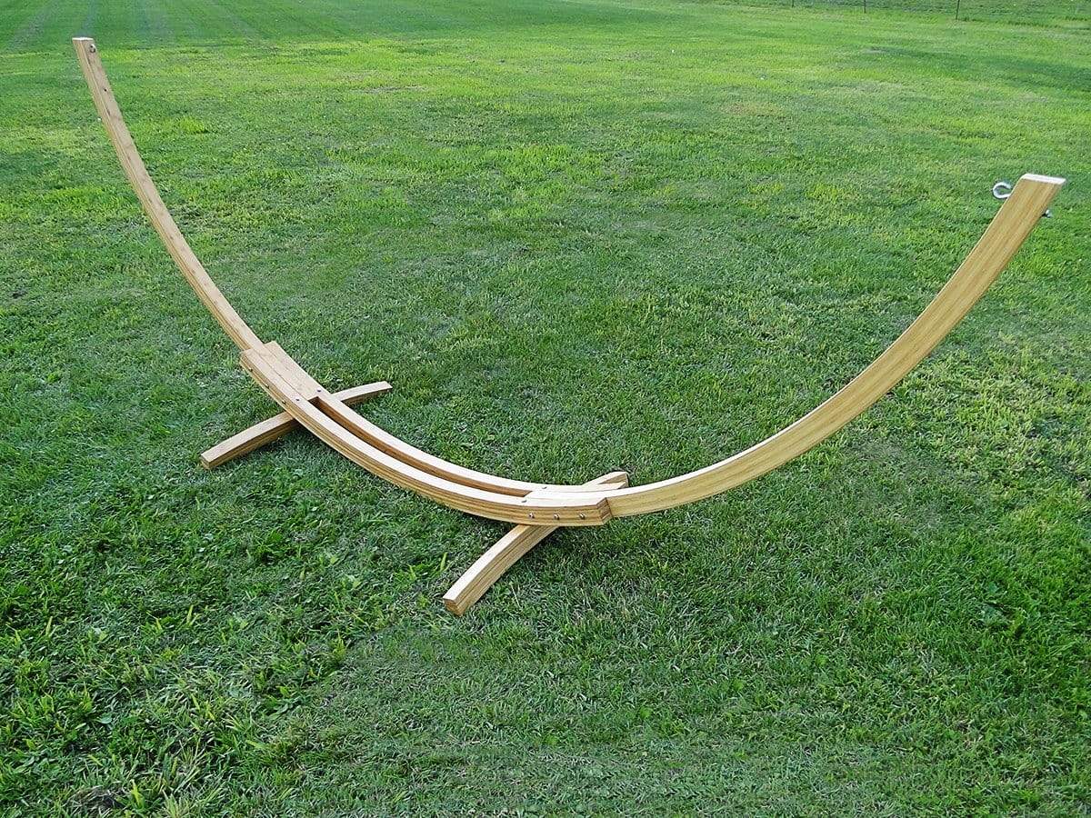 Hamac matelassé de luxe avec support en bambou