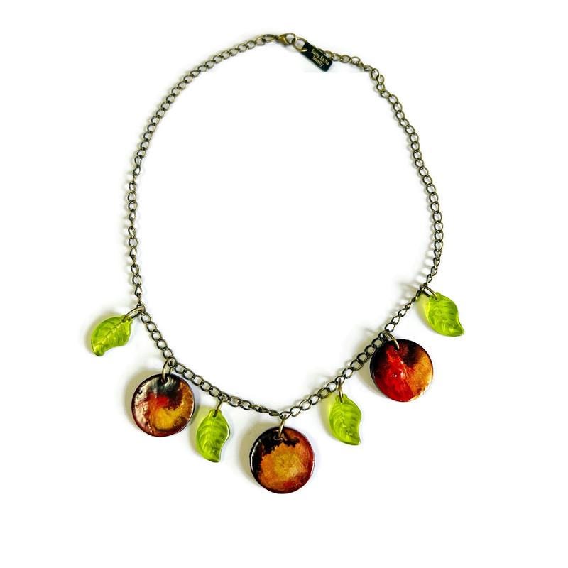 Parure de bijoux faits main Feuille d'automne