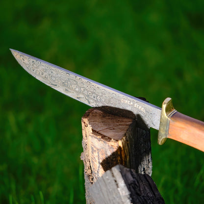 Couteau Bowie Ginza Steel Haruto-III - Lame de 9" avec étui en cuir