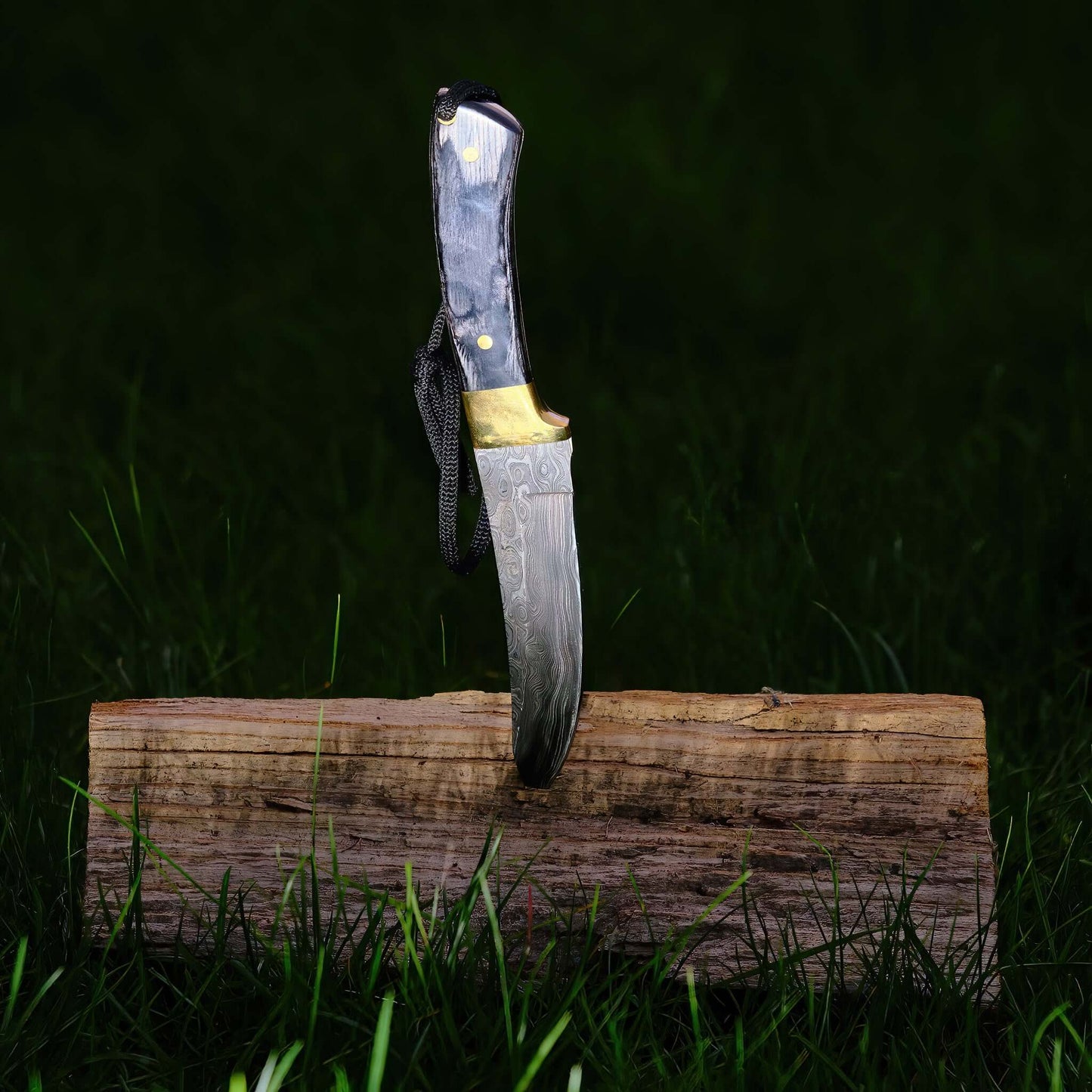 Couteau Hatif Hunter Special - Skinner en acier de Damas de 5 pouces avec étui en cuir