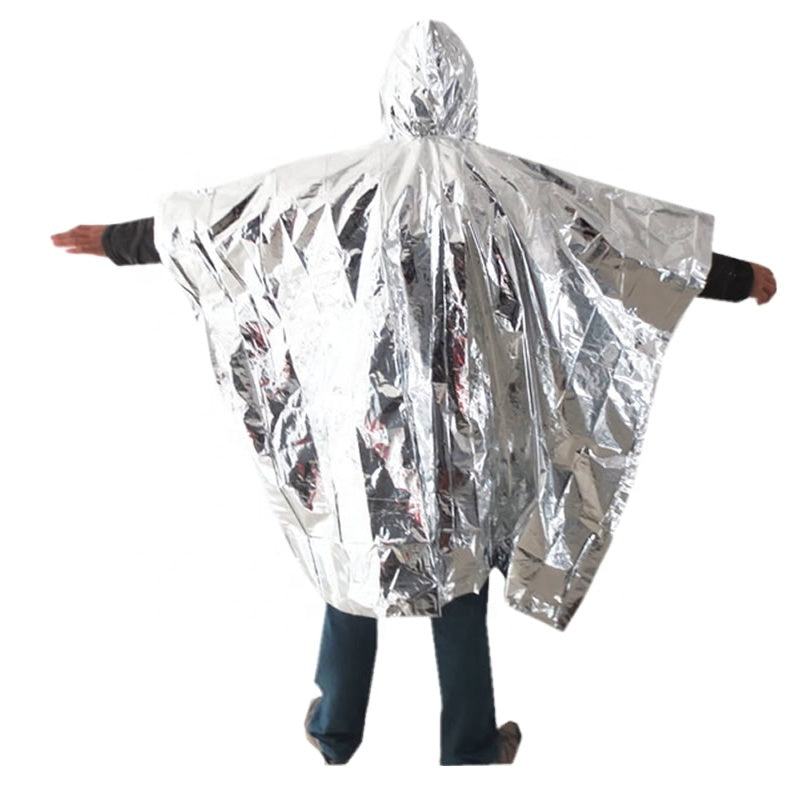 Poncho de survie en aluminium