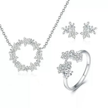 Nuit Étoilée Scintillante : Parure Collier et Bague en Argent 925 avec Oxyde de Zirconium