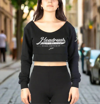 Sweat-shirt court à col en V Headrush Angel Wings