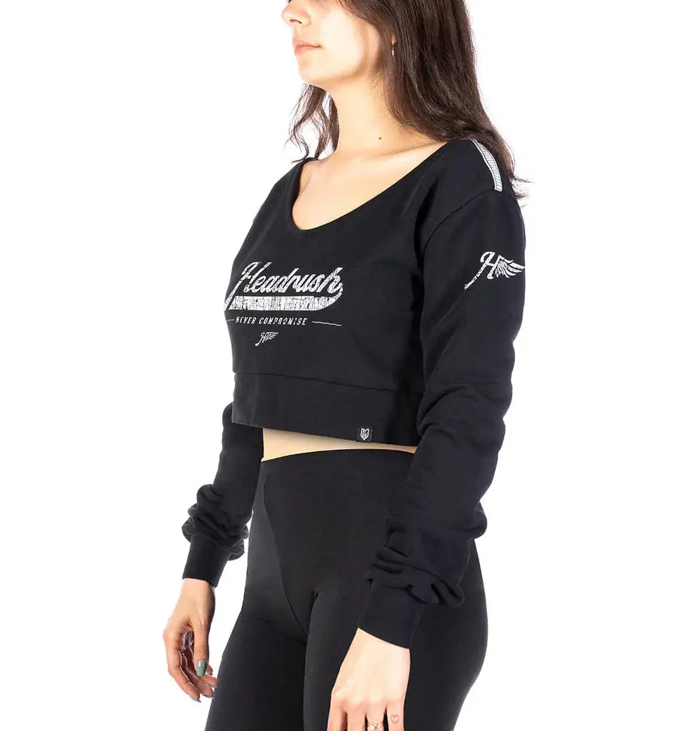 Sweat-shirt court à col en V Headrush Angel Wings