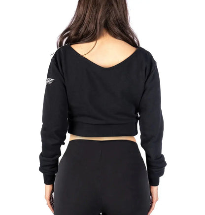 Sweat-shirt court à col en V Headrush Angel Wings