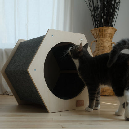 La maison de chat à gratter Hexagone
