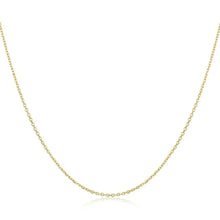 Authentic Gold Color 925 Sterling Silver Basic Cable Chain Necklace - Sca016