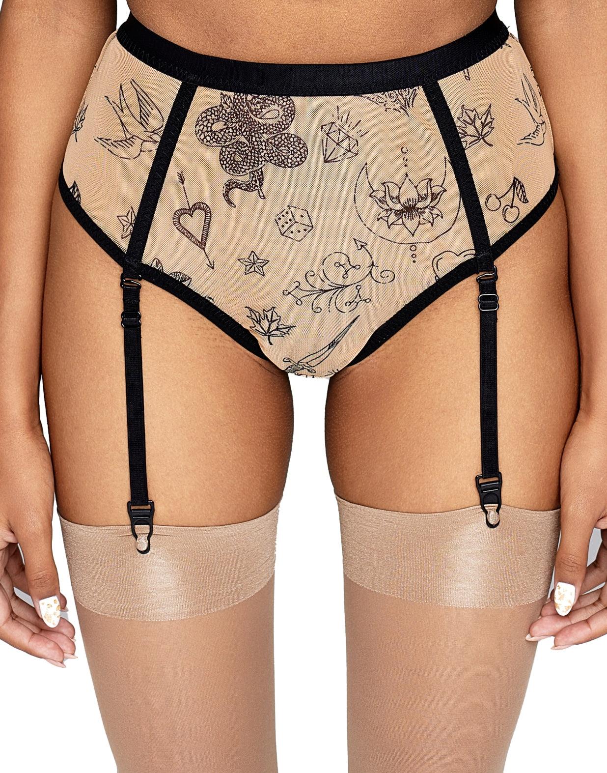 High Waist Garter Thong, Citala