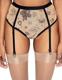 High Waist Garter Thong, Citala
