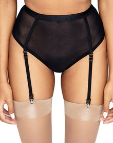 High Waist Sheer Garter Thong, Citala