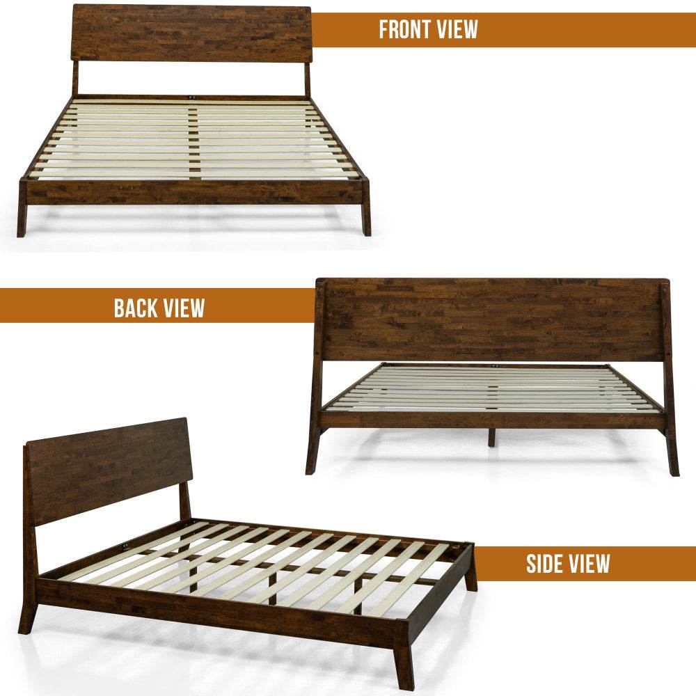 Cadre de lit plateforme en bois Serenity Deluxe