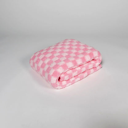 Couverture pour tout-petit à carreaux imprimés Cotton Candy