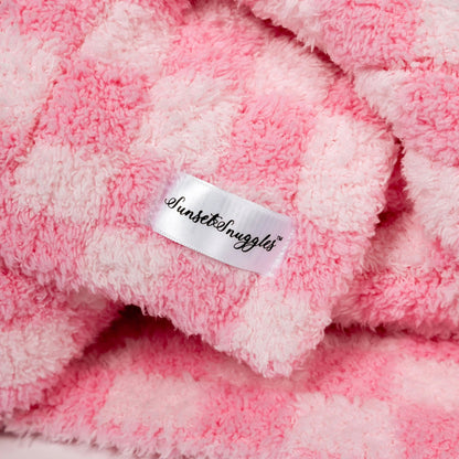 Couverture pour tout-petit à carreaux imprimés Cotton Candy