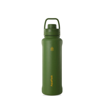 Bouteille d'eau en acier inoxydable AquaFlask 1080 ml (40 oz) avec bouchon sport – Chaud et froid, anti-fuite, sans BPA