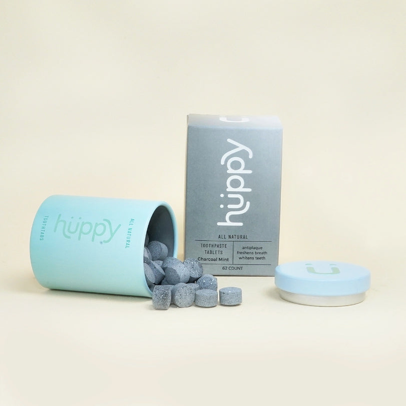 Natural Toothpaste Tablets Set- Charcoal Mint