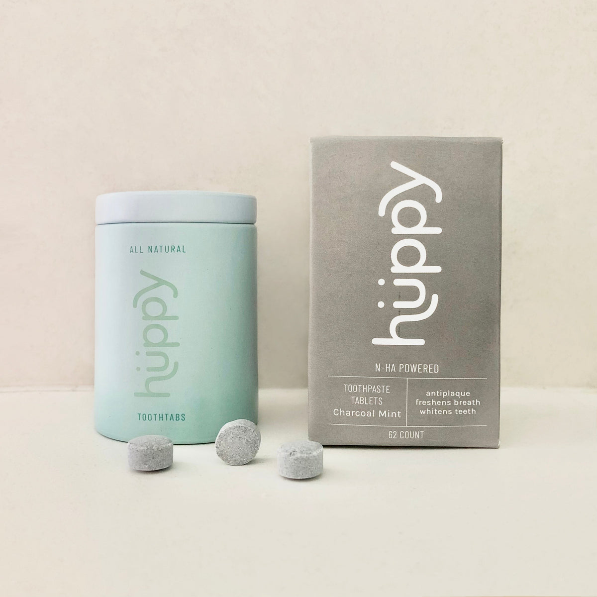Natural Toothpaste Tablets Set- Charcoal Mint