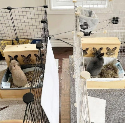 "Triple Bunny Head" Hay Feeder & Litter Box