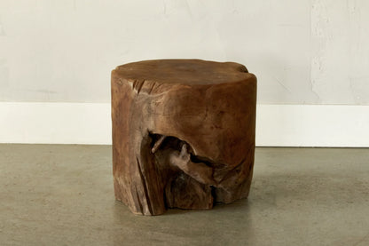 Table d’appoint érosion - teck ancien