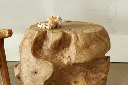 Table d’appoint érosion - teck ancien