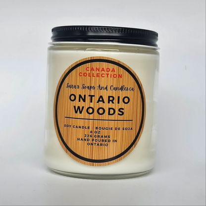 Bougie de Soja Bois d'Ontario - 8 oz