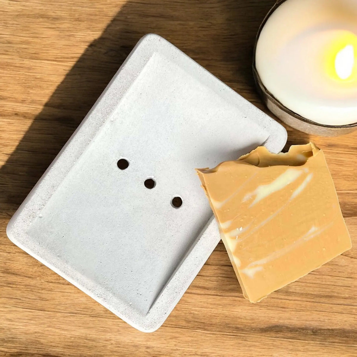 Porte-savon en béton fait main