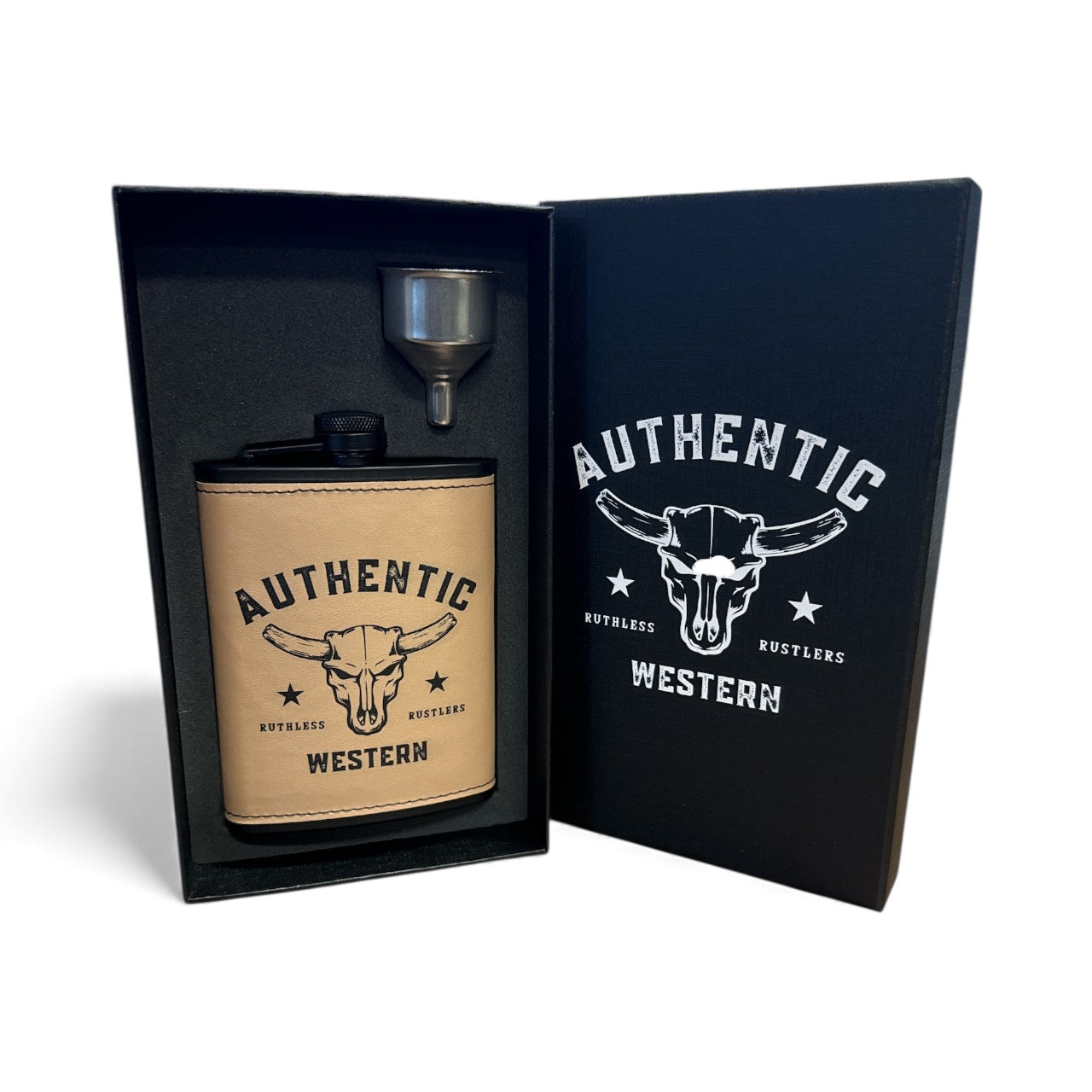 Coffret Flasque Authentique Ruthless Rustlers | Tan