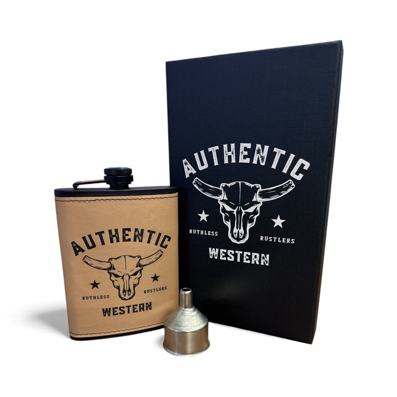 Coffret Flasque Authentique Ruthless Rustlers | Tan