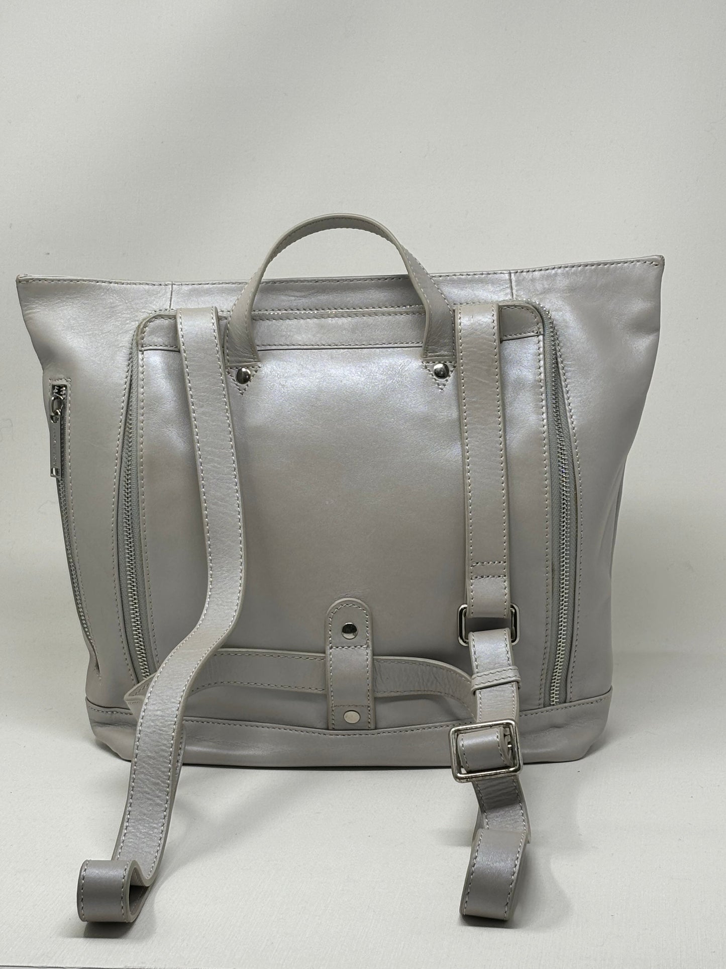 Leather backpack, beaded - Lore
