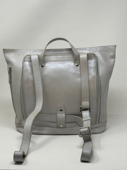 Leather backpack, beaded - Lore