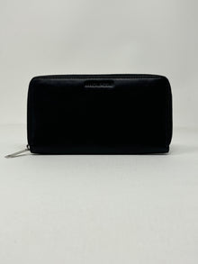 Portefeuille en cuir Anna, Noir