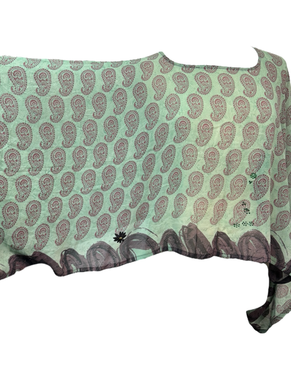 PRG7329 Top ample en pure soie à manches kimono Avatar