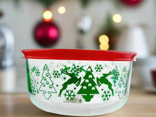 Plat de conservation Pyrex 4 tasses - Rennes de Noël