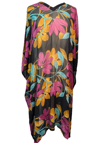 PRG7341 Sheer Avatar Pure Silk Midi Length Kaftan