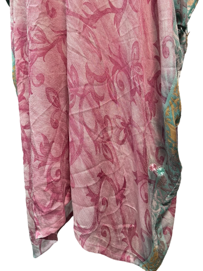 PRG7342B Sheer Avatar Pure Silk Midi Length Kaftan