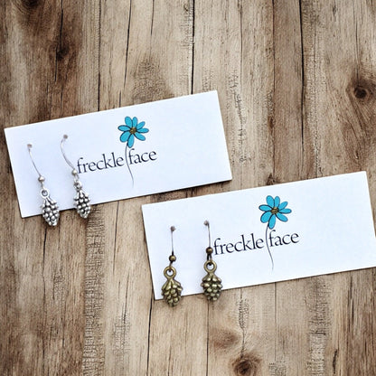 Pinecone Earrings – Nature-Inspired Hypoallergenic Dangle Earrings